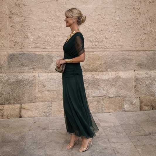 VELLARI | Abito Lungo Elegante Drappeggiato