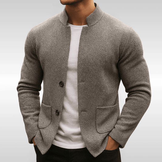Marco | Blazer in Maglia con Collo Coreano
