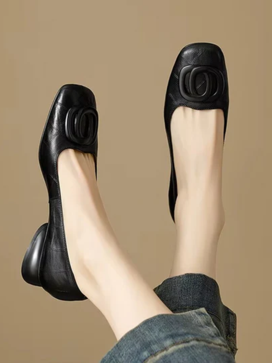 VELLARI | Ballerine in Vera Pelle a Punta Squadrata