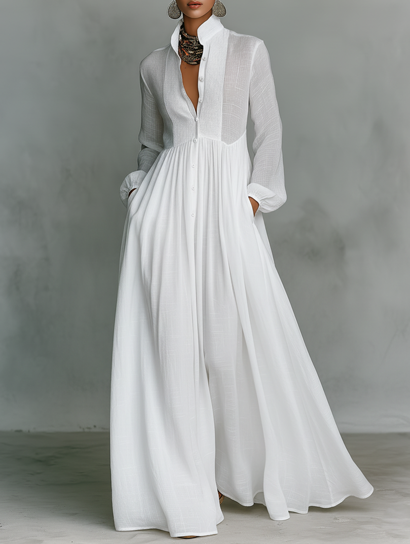 Amelia | Effortless Button-Front Maxi Dress