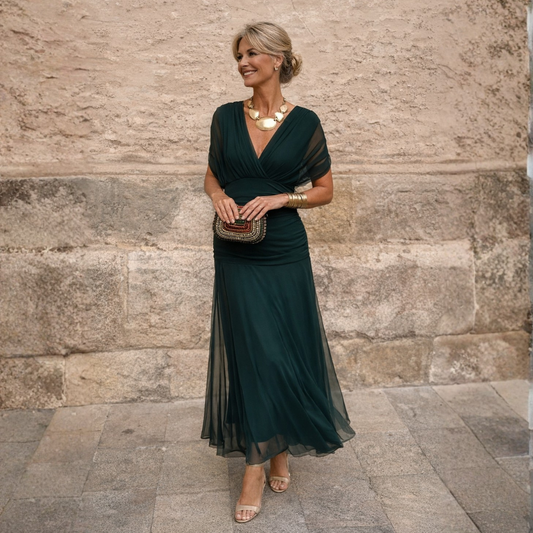 VELLARI | Abito Lungo Elegante Drappeggiato