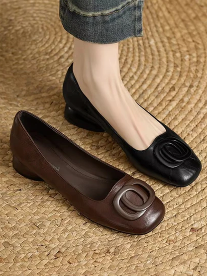 VELLARI | Ballerine in Vera Pelle a Punta Squadrata