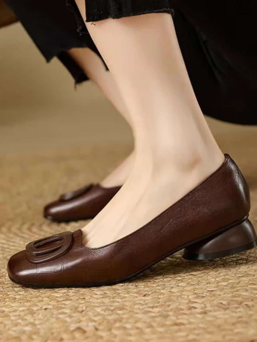 VELLARI | Ballerine in Vera Pelle a Punta Squadrata