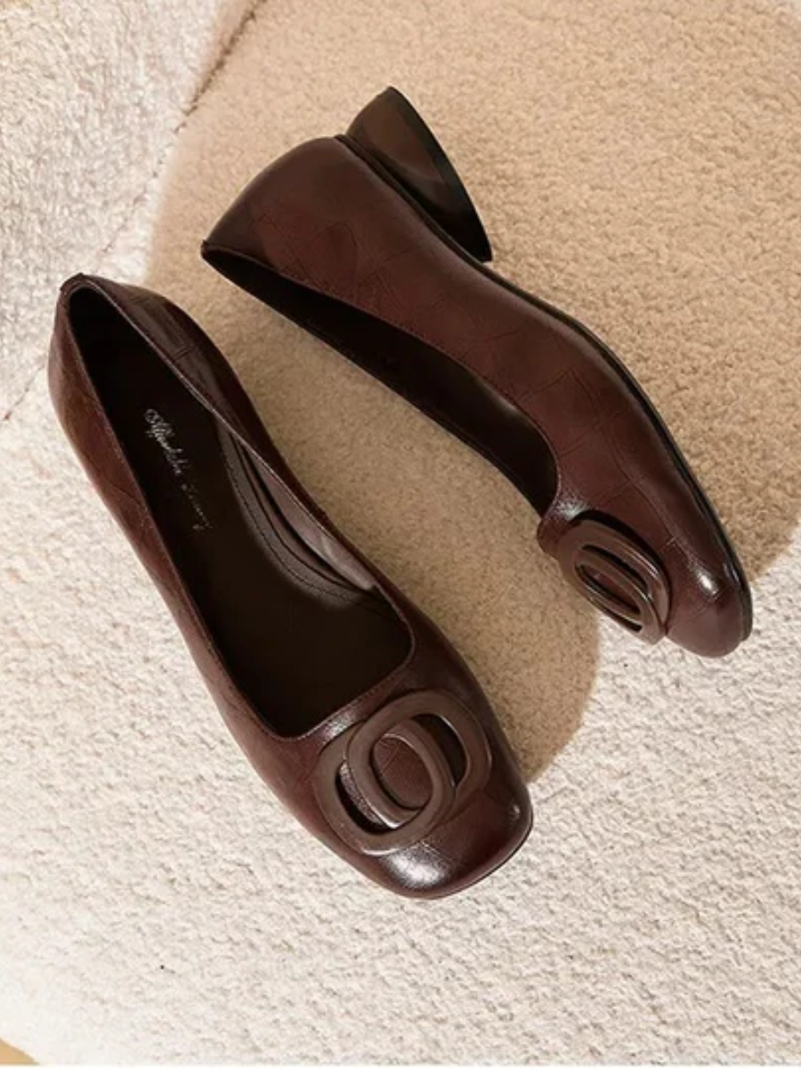 VELLARI | Ballerine in Vera Pelle a Punta Squadrata