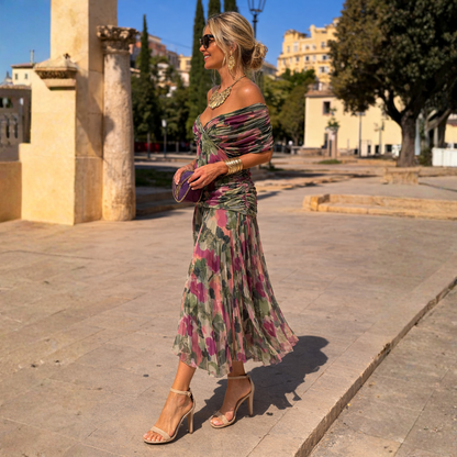 VELLARI | Abito Lungo Elegante Drappeggiato