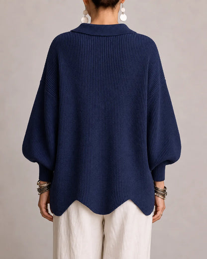 VELLARI | Cardigan Oversize in Maglia con Bottoni Dorati
