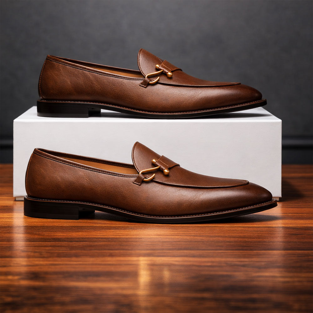 Blake | Full-Grain Leather Buckle Loafers