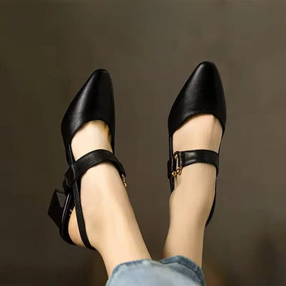 VELLARI - Scarpe Décolleté Slingback in Morbida Pelle con Tacco Scultoreo