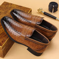 Cole | Woven Leather Business Shoes