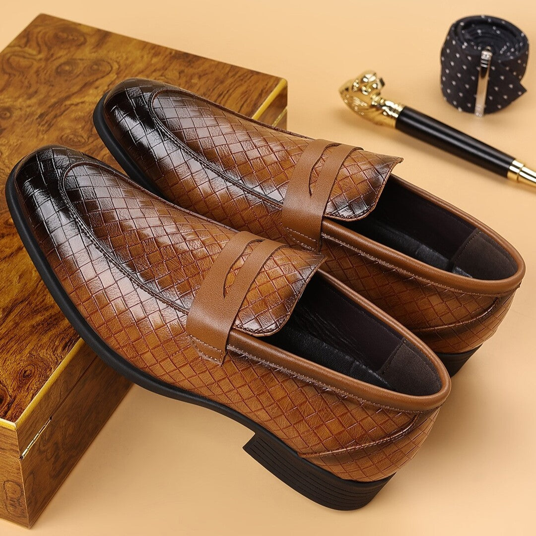 Cole | Woven Leather Business Shoes