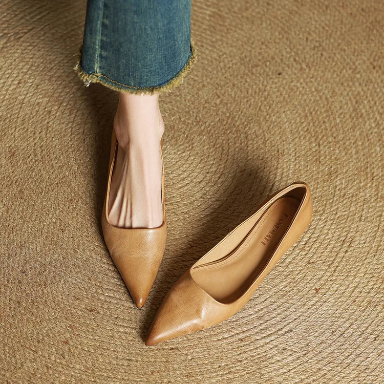 Lauren | Genuine Leather Low-Heel Pumps