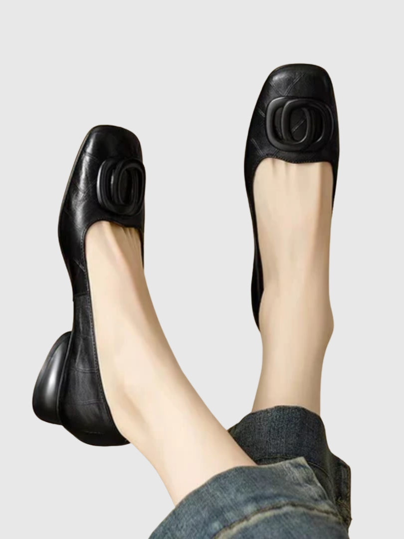 VELLARI | Ballerine in Vera Pelle a Punta Squadrata