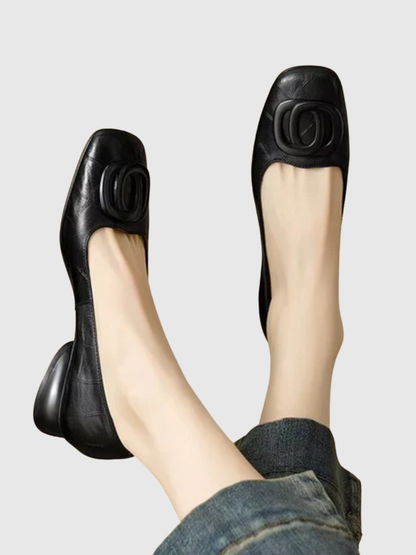 VELLARI | Ballerine in Vera Pelle a Punta Squadrata