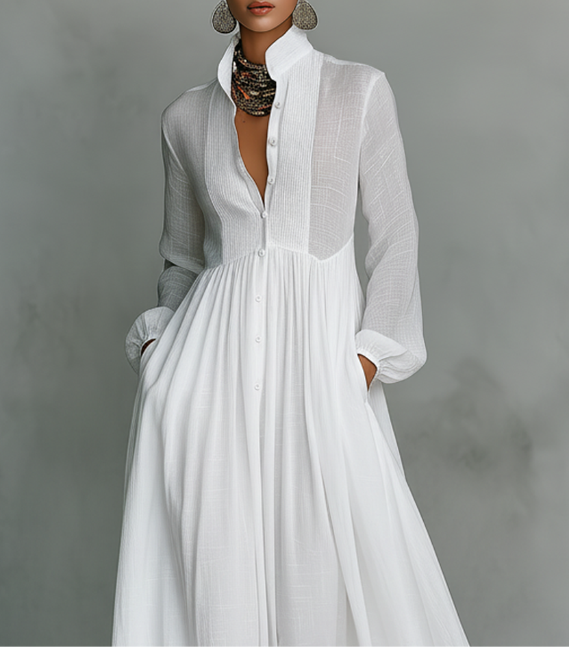 Amelia | Effortless Button-Front Maxi Dress
