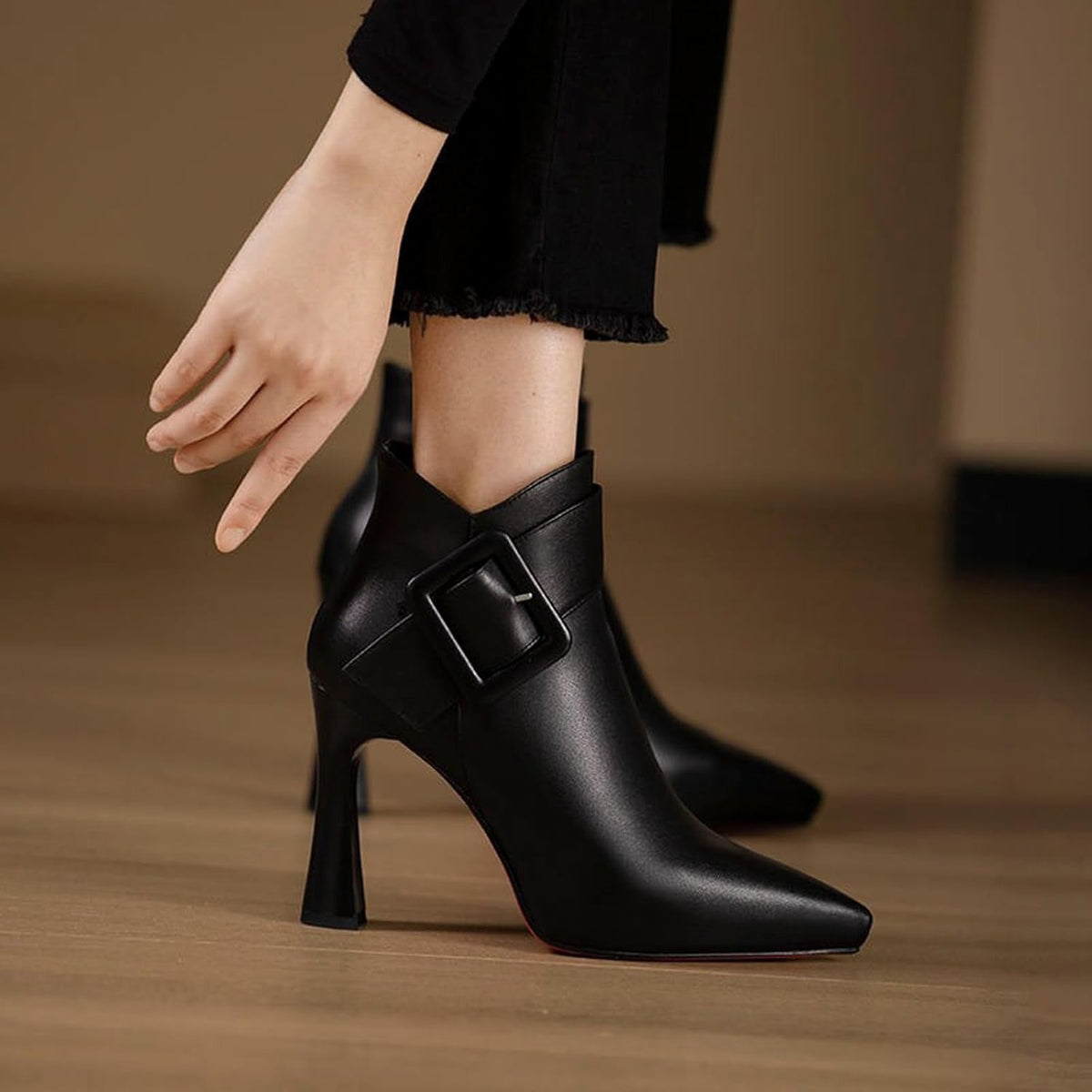 Peyton | Sculptural Heeled Ankle Boots