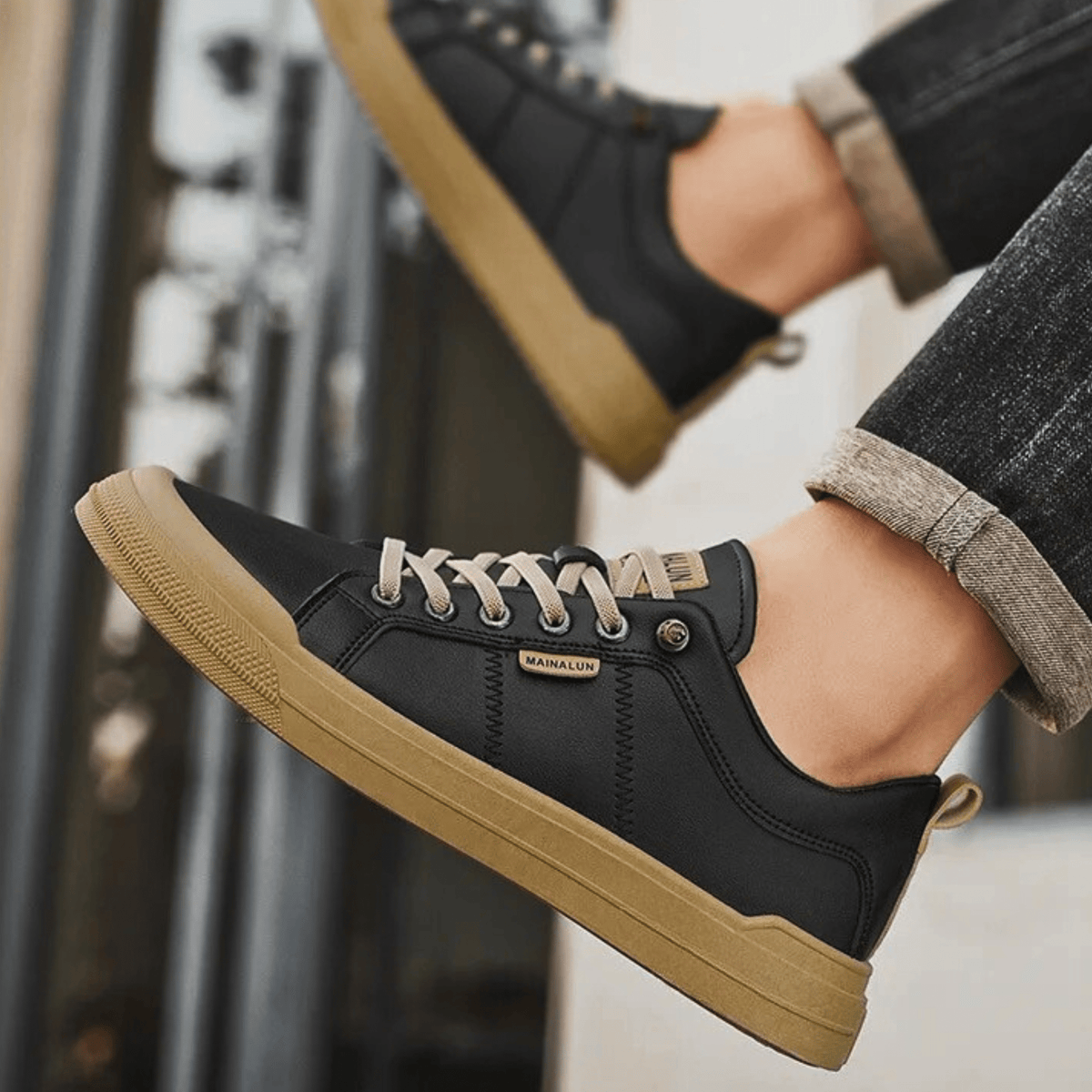 Nathan | Refined Leather Everyday Sneakers