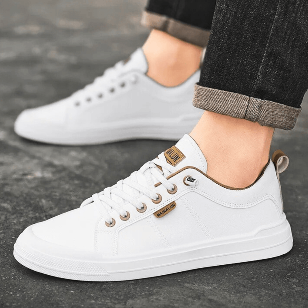 Nathan | Refined Leather Everyday Sneakers